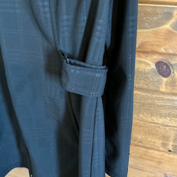 Jaclyn Smith Herringbone Black Trench Coat with Hood - Picture 3 of 8